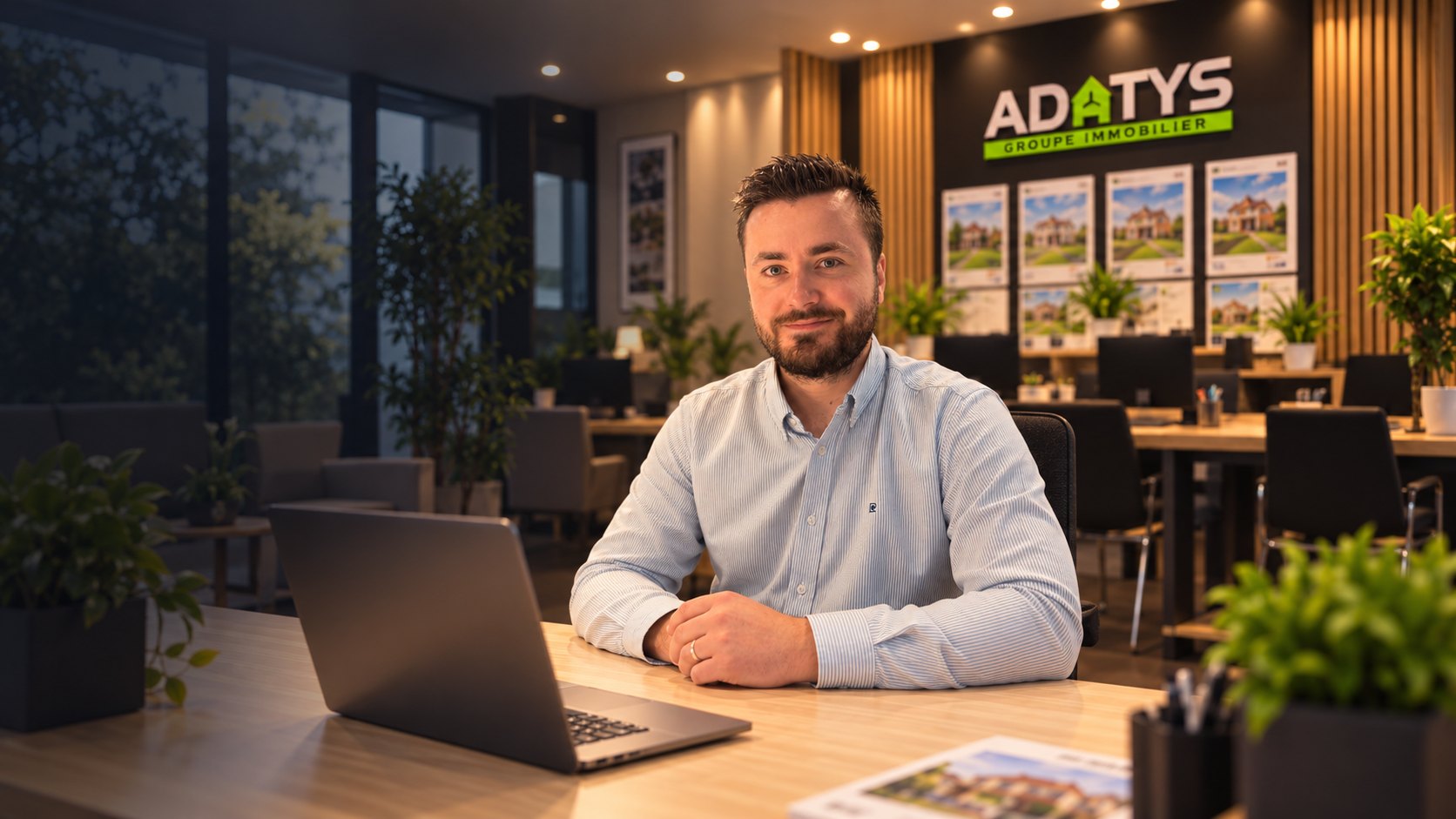 Dylan Demuth dans l’agence Adatys à Brebières